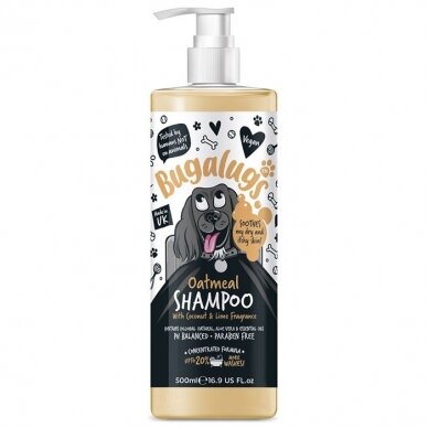 Bugalugs Oatmeal raminantis šampūnas šunims su avižomis