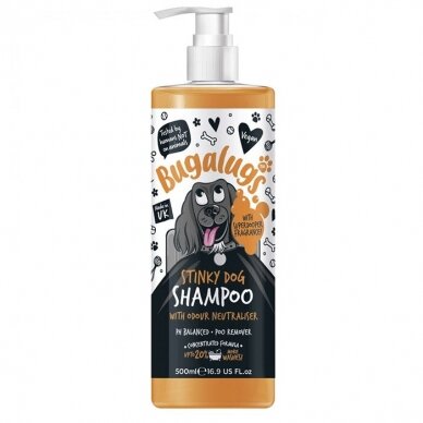 Bugalugs Stinky Dog šampūnas šunims šalinantis nemalonius kvapus
