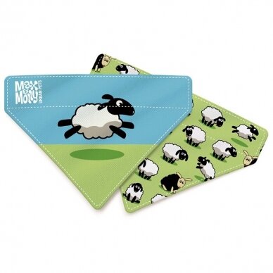 Max&Molly Black Sheep dvipusė bandana skarelė šunims