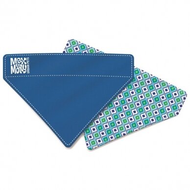 Max&Molly Retro Blue dvipusė bandana skarelė šunims