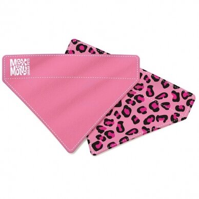 Max&Molly Leopard Pink dvipusė bandana skarelė šunims